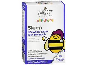 Zarbee's Naturals Children's Sleep with Melatonin Chewable Tablets Natural Grape Flavor - 50 ct