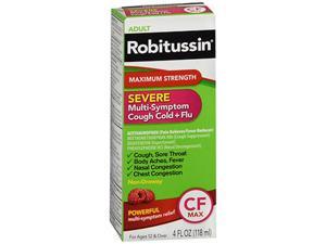 Robitussin Severe CF Maximum Strength Cough, Cold, & Flu Medicine (4 fl. oz. Bottle)