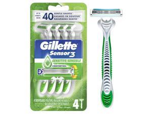Gillette Sensor 3 Disposable Razors Sensitive  4 ct