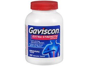 Gaviscon Chewable Tablets Extra Strength Original Flavor  100 ct