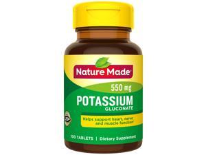 Nature Made Potassium Gluconate 550 mg - 100 Tablets Nature Made Potassium Gluconate 550 mg - 100 Tablets