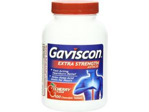 Gaviscon Extra Strength Antacid Chewable Tablets Cherry Flavor  100 ct