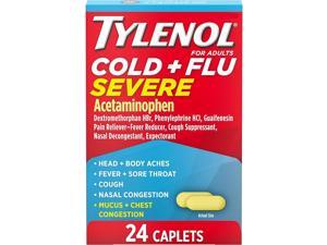 Tylenol Cold & Flu, Severe, Caplets - 24 caplets Tylenol Cold & Flu, Severe, Caplets - 24 caplets