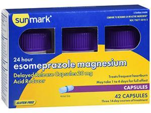 Sunmark 24 Hour Esomeprazole Magnesium Acid Reducer 20 mg Capsules - 42 ct Sunmark 24 Hour Esomeprazole Magnesium Acid Reducer 20 mg Capsules - 42 ct