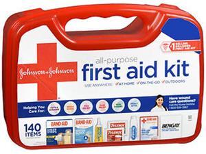 Johnson & Johnson Red Cross All-Purpose First Aid Kit 140 Items - 1 kit Johnson & Johnson Red Cross All-Purpose First Aid Kit 140 Items - 1 kit