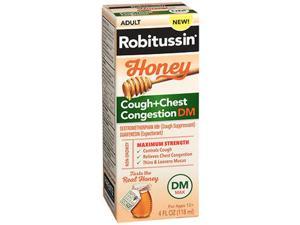 Robitussin Adult Honey Cough + Chest Congestion DM Liquid - 4 oz