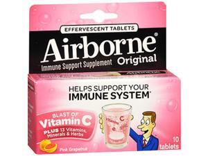 Airborne Immune Support Effervescent Tablet Pink Grapefruit 10 Count 30017 Airborne Immune Support Effervescent Tablet Pink Grapefruit 10 Count 30017
