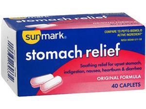 Sunmark Stomach Relief Caplets Original 40 ct Sunmark Stomach Relief Caplets Original 40 ct
