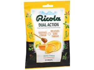 Ricola Dual Action Cough Drops, Honey Lemon, 19ct Ricola Dual Action Cough Drops, Honey Lemon, 19ct