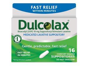 Dulcolax Medicated Laxative Suppositories - 16 ct
