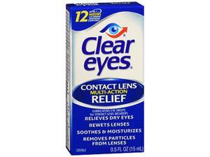 Clear Eyes Contact Lens Multi-Action Relief Eye Drops - 0.5 oz