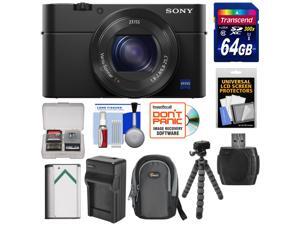 Sony Cyber-Shot DSC-RX100 IV 4K Wi-Fi Digital Camera with 64GB Card + Battery & Charger + Case + Flex Tripod + Kit Sony Cyber-Shot DSC-RX100 IV 4K Wi-Fi Digital Camera with 64GB Card + Battery & Charger + Case + Flex Tripod + Kit