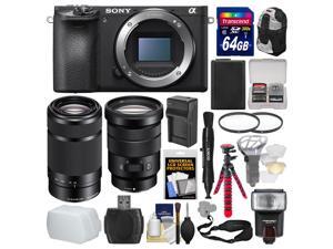 Sony Alpha A6500 4K Wi-Fi Digital Camera Body with 18-105mm f/4 & 55-210mm Lenses + 64GB Card + Backpack + Flash + Battery & Charger Kit Sony Alpha A6500 4K Wi-Fi Digital Camera Body with 18-105mm f/4 & 55-210mm Lenses + 64GB Card + Backpack + Flash + Battery & Charger Kit