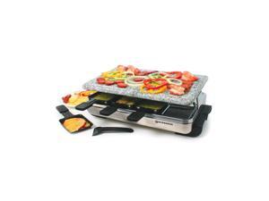 Swissmar - 8 Person Stelvio Raclette Party Grill w/ Granite Stone