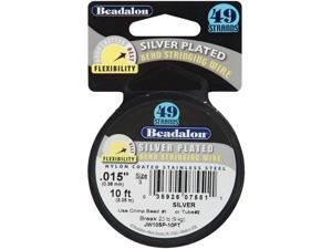 Stringing Wire 49-Strand .015"X10'-Silver-Plated Stringing Wire 49-Strand .015"X10'-Silver-Plated