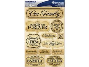 Signature Dimensional Stickers 4.5"X6" Sheet-Family Signature Dimensional Stickers 4.5"X6" Sheet-Family
