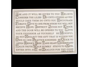 ABCs of Faith Faux Marble Standup or Wall Plaque ABCs of Faith Faux Marble Standup or Wall Plaque