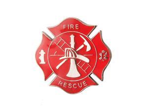 Treasure Gurus Fire Dept Maltese Cross Firefighter Collar Lapel Scramble Pin Tie Tack