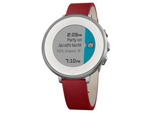 Pebble Time Round Smartwatch for Apple/Android Devices - Silver Case & Red Band(14mm) Pebble Time Round Smartwatch for Apple/Android Devices - Silver Case & Red Band(14mm)