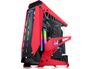 RAIJINTEK NYX PRO - Red, a Open Frame Alu. case (EE-B M/B), 4mm Tempered Glass, Flip Open Top Panel & Front Panel, max. 496mm VGA Card, max. 2.5"SSD×4, max. 12025 Fanx6, PCI Express Gen3.0 Riser Card