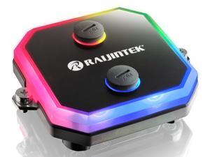 RAIJINTEK CPU water block with ARGB LED light, CWB-RGB, made of full copper material, melted by alloying. With adapting 3D micro-fin structure and alloying brazing, With control hub & ARGB LED RAIJINTEK CPU water block with ARGB LED light, CWB-RGB, made of full copper material, melted by alloying. With adapting 3D micro-fin structure and alloying brazing, With control hub & ARGB LED
