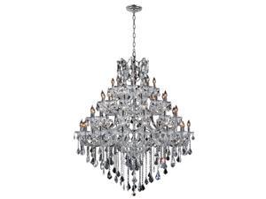 Maria Theresa Collection 49 light Chrome Finish and Clear Crystal Chandelier Four 4 Tier Maria Theresa Collection 49 light Chrome Finish and Clear Crystal Chandelier Four 4 Tier