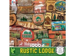 Rustic Lodge 1000 Piece Puzzle Green
