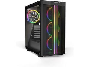 be quiet! Pure Base 500 FX ATX Mid Tower PC case | ARGB | 4 Pre-Installed Light Wings PWM Fans | Tempered Glass Window | Black