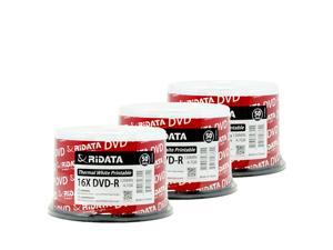 Ridata DVD-R 16X 4.7GB 120Min White Thermal Hub Printable Blank Media Recordable Disc (150 Pack) Ridata DVD-R 16X 4.7GB 120Min White Thermal Hub Printable Blank Media Recordable Disc (150 Pack)