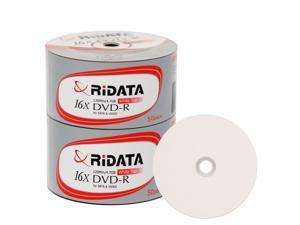 Ridata DVD-R 16X 4.7GB 120 Min White Top Blank Data Video Media Recordable Disc (100 Pack) Ridata DVD-R 16X 4.7GB 120 Min White Top Blank Data Video Media Recordable Disc (100 Pack)