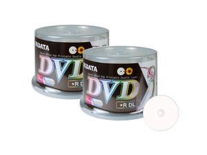 Ridata DVD+R DL Dual Layer 8X 8.5GB DVD Plus R Double Layer White Inkjet Hub Printable Blank Media Data Movie Game Recordable Disc (100 Pack) Ridata DVD+R DL Dual Layer 8X 8.5GB DVD Plus R Double Layer White Inkjet Hub Printable Blank Media Data Movie Game Recordable Disc (100 Pack)