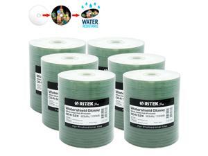 Ritek Pro CD-R 52X 700MB 80Min Professional Grade Watershield Water Resistant Glossy White Inkjet Hub Printable Blank Recordable Disc (600 Pack) Ritek Pro CD-R 52X 700MB 80Min Professional Grade Watershield Water Resistant Glossy White Inkjet Hub Printable Blank Recordable Disc (600 Pack)