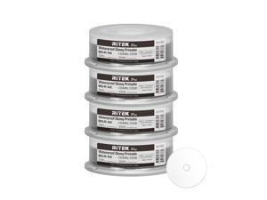 100 Pack Ritek Pro (Professional Grade) BD-R Blu-ray 4X 25GB Watershield Water Resistant Glossy White Inkjet Hub Printable Blank Recordable Disc