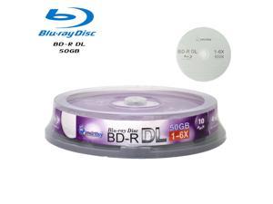10 Pack Smartbuy 2X 25GB Blue Blu-ray BD-RE Rewritable Logo Blank Bluray Disc 