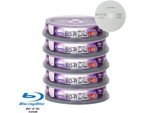 Smartbuy 6X BD-R DL 50GB Dual Layer Logo Top Video Audio Photo Data Recordable Disc (50 Packs)