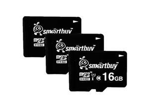 Smartbuy Micro SDHC Class 10 TF Flash Memory Card SD HC C10 Ultra U1 UHS-I HD Fast Speed for Camera Mobile Phone Tab GPS MP3 TV (16GB - 3 Packs) Smartbuy Micro SDHC Class 10 TF Flash Memory Card SD HC C10 Ultra U1 UHS-I HD Fast Speed for Camera Mobile Phone Tab GPS MP3 TV (16GB - 3 Packs)