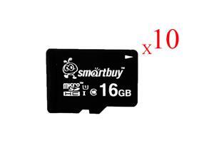 Smartbuy Micro SDHC Class 10 TF Flash Memory Card SD HC C10 Ultra U1 UHS-I HD Fast Speed for Camera Mobile Phone Tab GPS MP3 TV (16GB - 10 Packs) Smartbuy Micro SDHC Class 10 TF Flash Memory Card SD HC C10 Ultra U1 UHS-I HD Fast Speed for Camera Mobile Phone Tab GPS MP3 TV (16GB - 10 Packs)