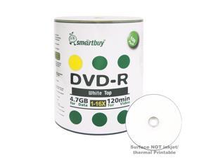 100 Pack Smartbuy 16X DVD-R 4.7GB 120Min White Top Blank Media Recordable Disc 100 Pack Smartbuy 16X DVD-R 4.7GB 120Min White Top Blank Media Recordable Disc