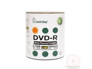 Smartbuy DVD-R 16X 4.7GB 120Min White Thermal Hub Printable Music Video Data Recordable Disc (100 Packs) Smartbuy DVD-R 16X 4.7GB 120Min White Thermal Hub Printable Music Video Data Recordable Disc (100 Packs)