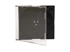 Slim 5.2mm Jewel Case Thin Clear Single CD DVD Disc Storage w/Built-in Black Tray (50 Pack) Slim 5.2mm Jewel Case Thin Clear Single CD DVD Disc Storage w/Built-in Black Tray (50 Pack)