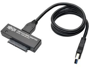 TRIPP LITE USB 3.0 SuperSpeed to SATA III Adapter 2.5/3.5 Inches Hard Drives, Black (U338-000-SATA) TRIPP LITE USB 3.0 SuperSpeed to SATA III Adapter 2.5/3.5 Inches Hard Drives, Black (U338-000-SATA)