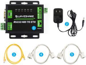 Waveshare Industrial RS232/RS485 to Ethernet Converter with Dual Serial Ports High-Speed Low-Power High-Stability Upgradable Easy to Communicate Between RS485 and RJ45 Port Ethernet Waveshare Industrial RS232/RS485 to Ethernet Converter with Dual Serial Ports High-Speed Low-Power High-Stability Upgradable Easy to Communicate Between RS485 and RJ45 Port Ethernet