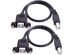 USB B Printer Extension Cable - 2Pack 1-Feet Panel Mount USB 2.0 Cable B to B - F/M (1ft) USB B Printer Extension Cable - 2Pack 1-Feet Panel Mount USB 2.0 Cable B to B - F/M (1ft)