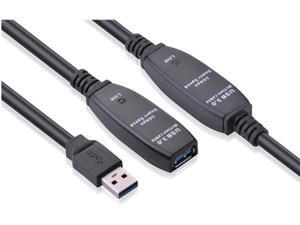 USB Extension Cable 32 Feet (10 Meter) USB 3.0 Active Cable Repeater Cable Type A Male to A Female with Built-in Signal Booster Chips USB Extension Cable 32 Feet (10 Meter) USB 3.0 Active Cable Repeater Cable Type A Male to A Female with Built-in Signal Booster Chips