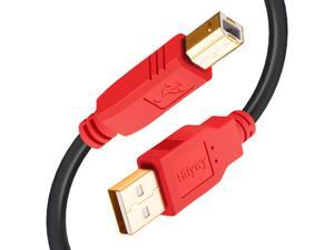 Printer Cable 25 ft USB Printer Cable USB 2.0 Printer Scanner Cable USB Type A Male to B Male Cord for HP Canon Dell Lexmark Epson Xerox Samsung & More - Red Printer Cable 25 ft USB Printer Cable USB 2.0 Printer Scanner Cable USB Type A Male to B Male Cord for HP Canon Dell Lexmark Epson Xerox Samsung & More - Red