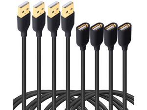 USB Extension 4-Pack Colorful 6ft USB 2.0 USB Extension Cable Extender Cord - A Male to A Female Cable for Keyboard Printer Mouse - Black White Blue Rose USB Extension 4-Pack Colorful 6ft USB 2.0 USB Extension Cable Extender Cord - A Male to A Female Cable for Keyboard Printer Mouse - Black White Blue Rose