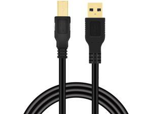 15ft USB 2.0 Extension /& 10ft A Male//B Male Cable for Epson Stylus NX215 All-in-One Printer