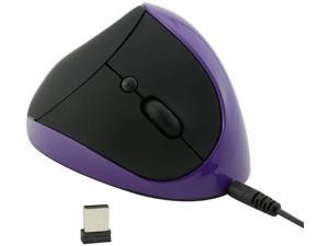 Computer Mouse, Ergonomic Rechargeable 2.4G Wireless/Wired 6 Keys Optical Vertical Mouse Mice - Purple Wireless