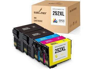 SAILNER Ink Cartridge Replacement for Epson 252 XL 252XL use with Workforce WF-7710 WF-7720 WF-7210 WF-3640 WF-3620 WF-7620 WF-7210 WF-7610 (2 Black 1 Cyan 1 Magenta 1 Yellow, 5-Pack) SAILNER Ink Cartridge Replacement for Epson 252 XL 252XL use with Workforce WF-7710 WF-7720 WF-7210 WF-3640 WF-3620 WF-7620 WF-7210 WF-7610 (2 Black 1 Cyan 1 Magenta 1 Yellow, 5-Pack)