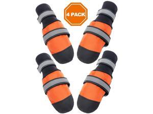 Anti-Slip Dog Boots SCENEREAL Waterproof Dog Shoes Reflective /& Adjustable Dog Booties with Rugged Sole 2 Pairs Outdoor Pet Paw Protector for Small Medium Large Dogs